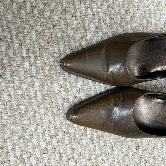 Franco sarto brown pointed toe pumps heels size 8.5 - Picture 2 of 10